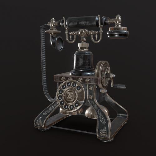 复古老式电话机CG模型