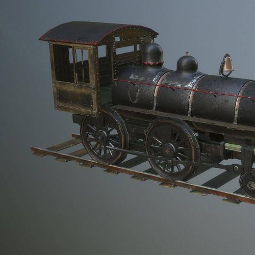 次时代古典火车头cg模型下载