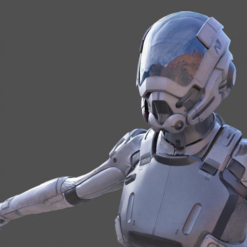 次世代未来科幻女战士CG模型下载