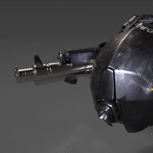 写实全新和生锈两种材质战斗武装科幻无人机CG模型maya模型obj模型！有贴图！