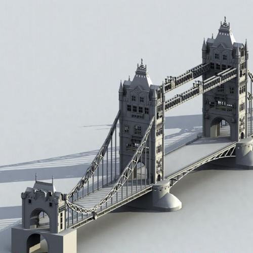 伦敦大桥建筑3dmax模型CG模型！