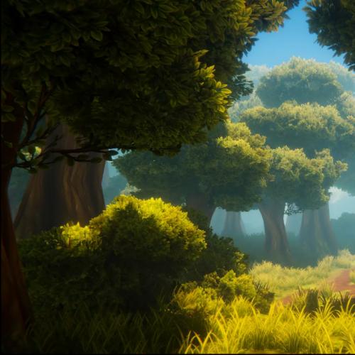 影视级卡通唯美自然场景unity素材/清新电影质感原始森林树林unity插件 2019最新版可用！