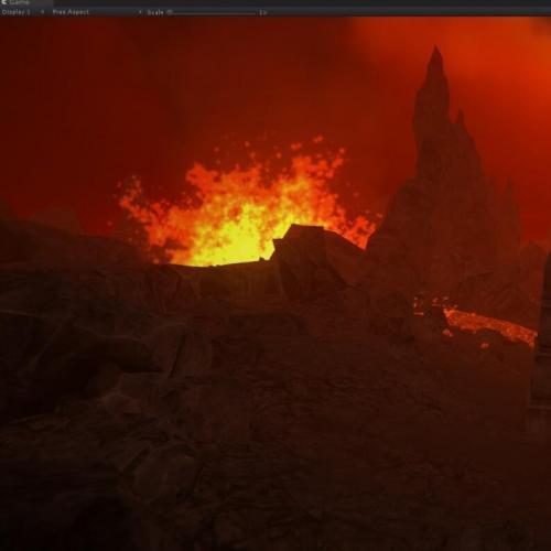 宏大壮观自然场景沙漠丛林冰山火山洞穴unity3d游戏场景模型源码！Mobile Environment Pack！