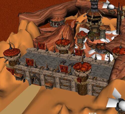 WOW魔兽城池兽族城池营地场景建筑maya模型，有贴图