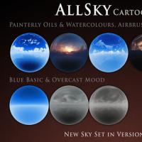 unity天空盒资源包 AllSky v2，unity天空材质贴图含各类型天气黄昏黑夜傍晚阴雨等