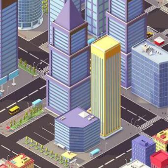 3D低边城市场景建筑CG模型，含c4d/fbx/obj/max等多种格式！Low Poly Megapolis City Pack