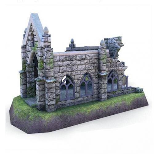 欧洲中世纪教堂断墙残破遗址unity模型素材！Cathedral Ruins 1.0