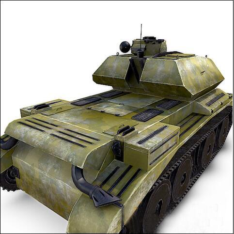 A13巡洋坦克装甲车军事武装车辆unity模型素材！A13 Cruiser Mk II Tank v1.0