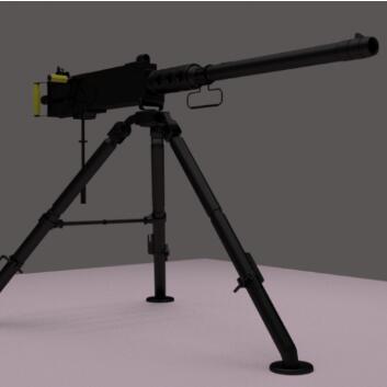 一架重火力机枪机关扫射枪军事枪械装备CG模型，fbx模型！Browning M2 .50 Caliber Modern