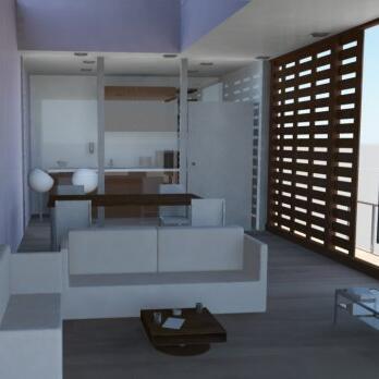 简单的单人间独居房间客厅室内3dmax模型maya模型obj模型！无贴图！Interior Room