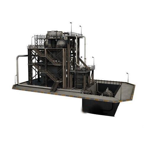 老旧的炼油厂精炼工厂大型设备unity模型素材！Oil Refinery 05