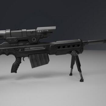 写实尖端军火武装枪械KSR-29狙击枪CG模型，含fbx/obj/3ds/blend/stl等众多3d模型格式！有贴图！Sniper Rifle KSR-29