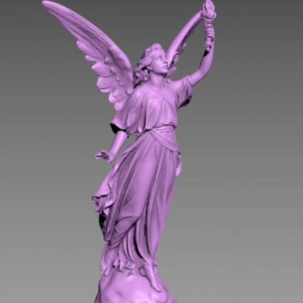 欧美天使神话人物雕像石雕CG模型，含obj/3dmax/fbx等3d模型格式！Angel Lucy Sculpture 