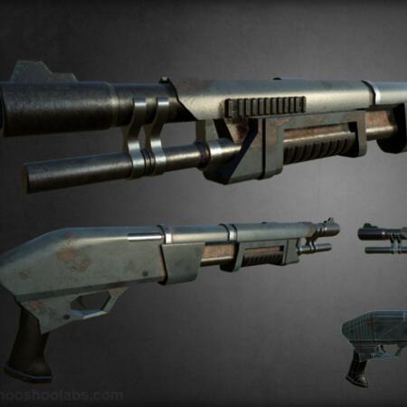 次时代写实科幻未来世界枪械火箭筒武装军火游戏武器unity模型素材！Free Guns Pack
