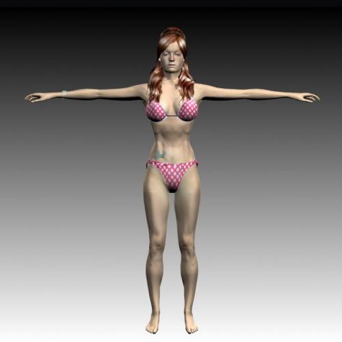 脸部受伤被家暴打击的艾玛欧美女人女性妇女人物角色CG模型，含3dmax/3ds/obj等3d模型格式！有贴图！Emma