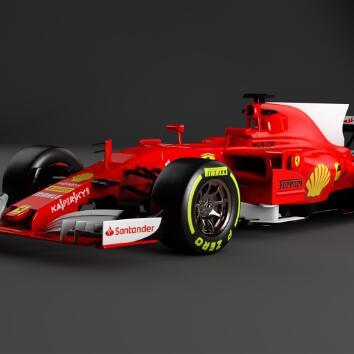 红色法拉利方程式赛车专业f1赛车CG模型，含c4d/obj/fbx等3d模型格式！有贴图！Ferrari Formula