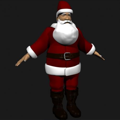 胖乎乎雪白大胡子的圣诞老人故事形象角色CG模型obj模型lwo模型！Santa Claus