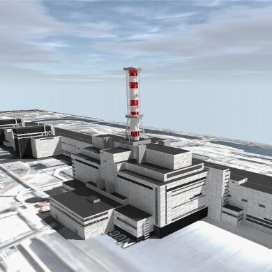 写实科幻工厂世界级能源工厂写字楼商务楼企业大厦工厂基地场景建筑CG模型，含obj/3ds/fbx等3d模型格式！有贴图！Chernobyl Nuclear Power Plant