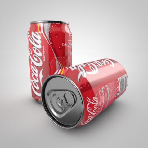 一瓶红色包装易拉罐可口可乐Can可乐CG模型！含obj/c4d等3d模型格式！有贴图！Can