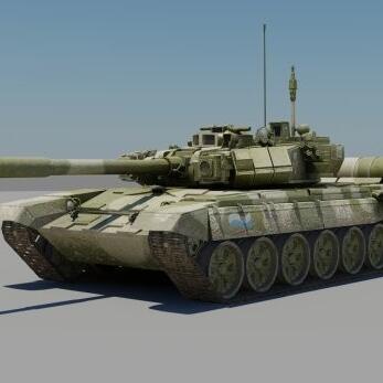T-90坦克装甲车，二战迷彩装甲车坦克车武装坦克CG模型！含3dmsx/fbx等3d模型格式！有贴图！T-90A