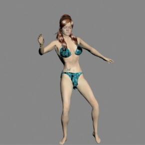 穿内衣跳舞扭动四肢灵魂舞者欧美女性人物角色CG模型！含obj/3ds/max等3d模型格式！有贴图！有骨骼绑定！Emma Rigged Dancing