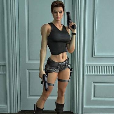 古墓丽影劳拉欧美女性特工女人女战士人物角色CG模型3d模型！Lara Croft 