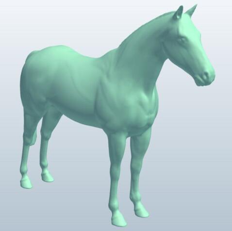 一匹骏马高大的马雕塑铜雕战马CG模型obj模型！American Paint Horse Nuetral 