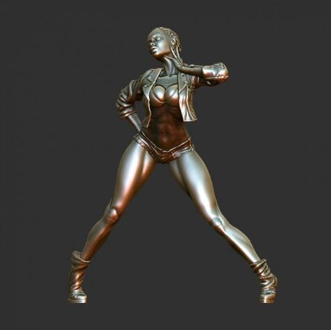 一座性感女性人物雕塑雕像铜雕塑像CG模型obj/stl等3d格式模型！Woman Statue Sexy Pose