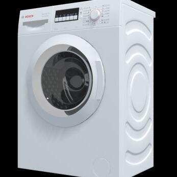 白色的滚筒洗衣机烘干机生活电器CG模型！含obj/max等3d模型格式！有贴图！Bosch Washing Machine