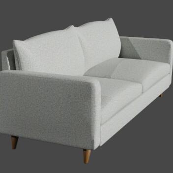 北欧风格简约双人布艺大沙发CG模型blend模型！Sofa