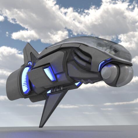 未来科幻战舰星际战舰无人侦查轰炸机运输飞行器CG模型！含3ds/obj/fbx等3d模型格式！有材质贴图！E 45 Aircraft