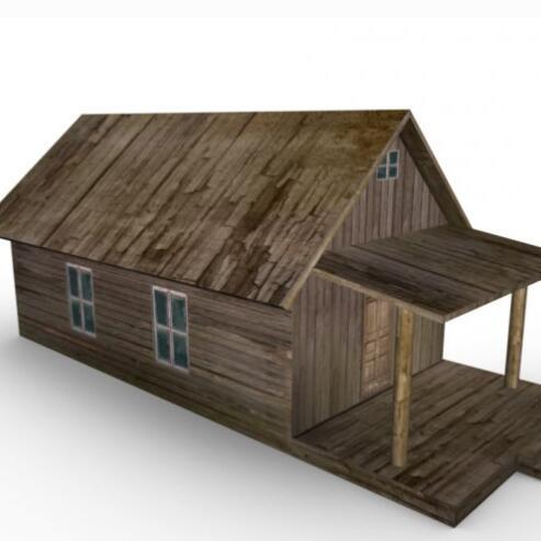 农场破旧的老房子深山中的老旧小木屋房子建筑CG模型！含maya/obj等3d模型格式！有贴图！Old Farm House