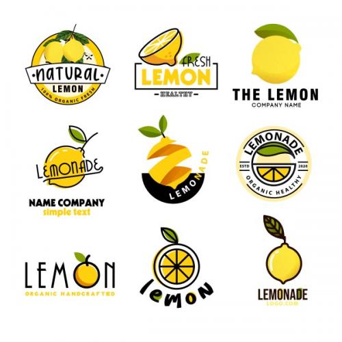柠檬主题标志矢量